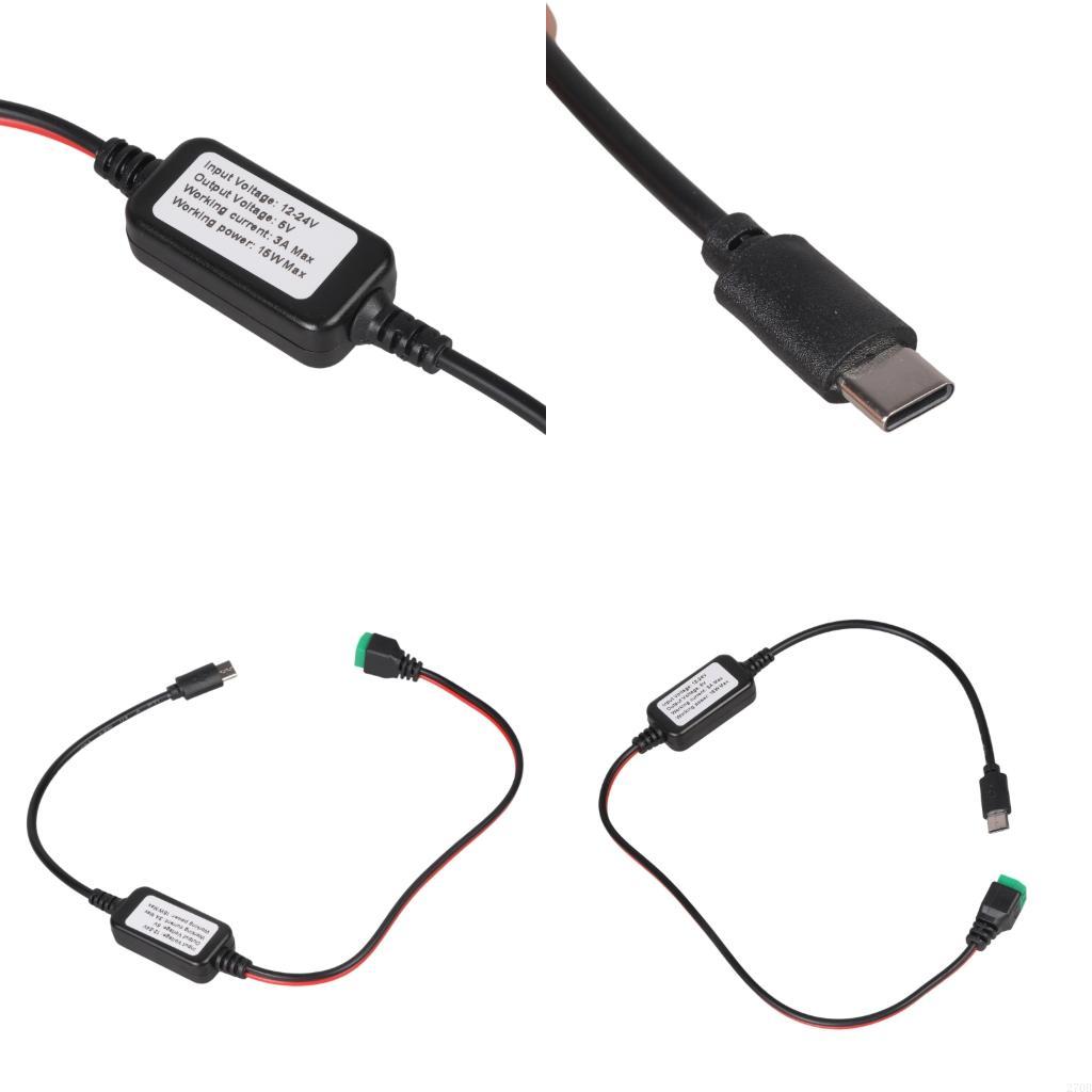 Electronics And Gadgets With C - สายเคเบิลแปลงแรงดันไฟฟ้าขั้นตอนลง 2 พินเป็นเอาต์พุต USB C 5V