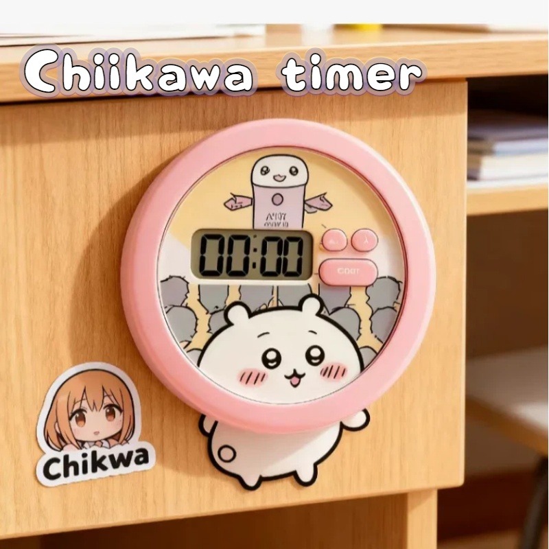 Digital Alarm Clock - นาฬิกาปลุกนักเรียน Chiikawa สามารถวางบนโต๊ะทำงานได้ พร้อมฟังก์ชั่นแกว่งได้อย่างมหัศจรรย์ ใช้เป็นตัวช่วยเตือนเวลาประจำวัน