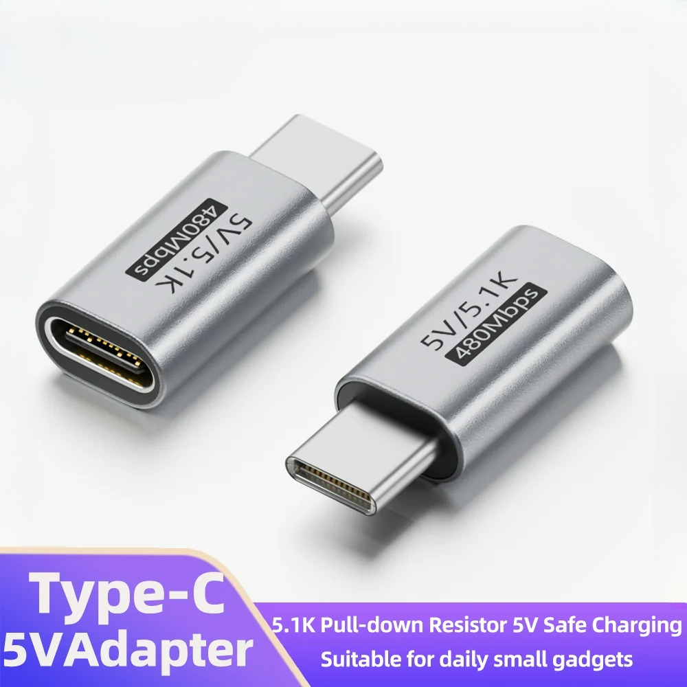 Electronics And Gadgets With C - USB-C 5.1K ตัวต้านทานไฟฟ้า อะแดปเตอร์ชาร์จ ปลอดภัย 5V