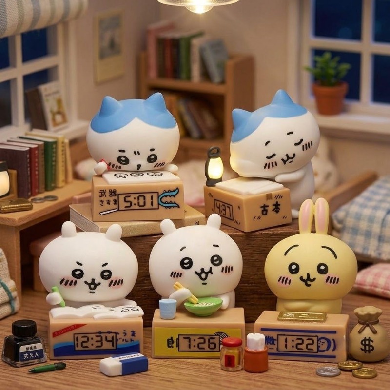 Digital Alarm Clock - นาฬิกาปลุกการ์ตูนฮาชิวาระ อุซางิ ของตกแต่งภายในรถยนต์ ของตกแต่งโต๊ะทำงานขนาดเล็กน่ารัก ของประดับตกแต่งขนาดเล็ก