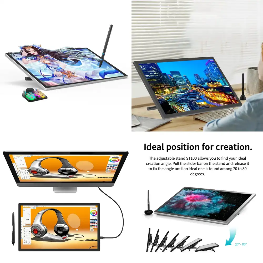 Digital Drawing Tablet - แท็บเล็ตกราฟิกหน้าจอสัมผัสพร้อมปากกาดิจิทัล ขนาด 21.5 นิ้ว สำหรับออกแบบและวาดภาพ