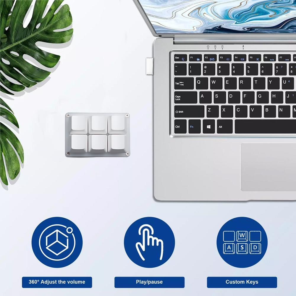 คีย์บอร์ดขนาดเล็ก 6 ปุ่ม บลูทู - Wireless Keyboard Mini บทวิจารณ์และราคา