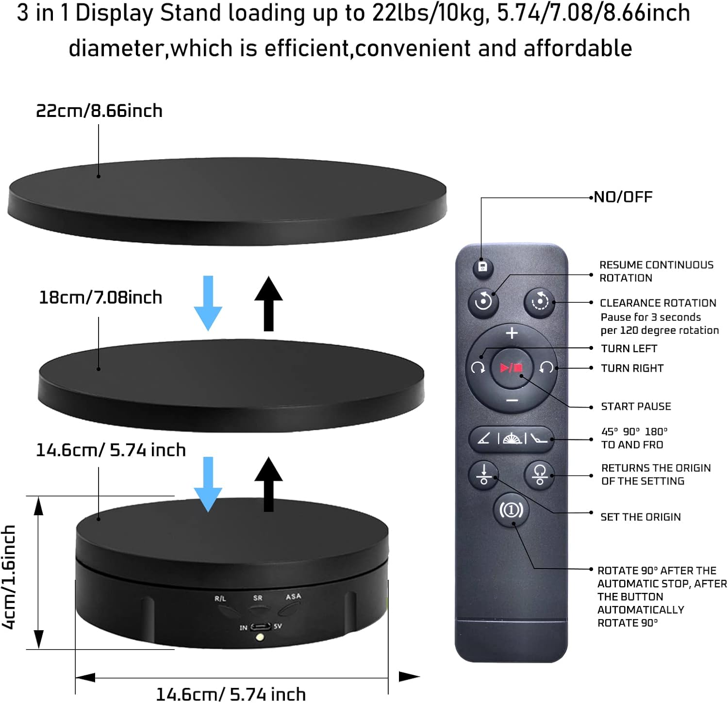 แท่นหมุนโชว์สินค้าแบบมอเตอร์ 3 - Modern Electronics Gadgets บทวิจารณ์และราคา