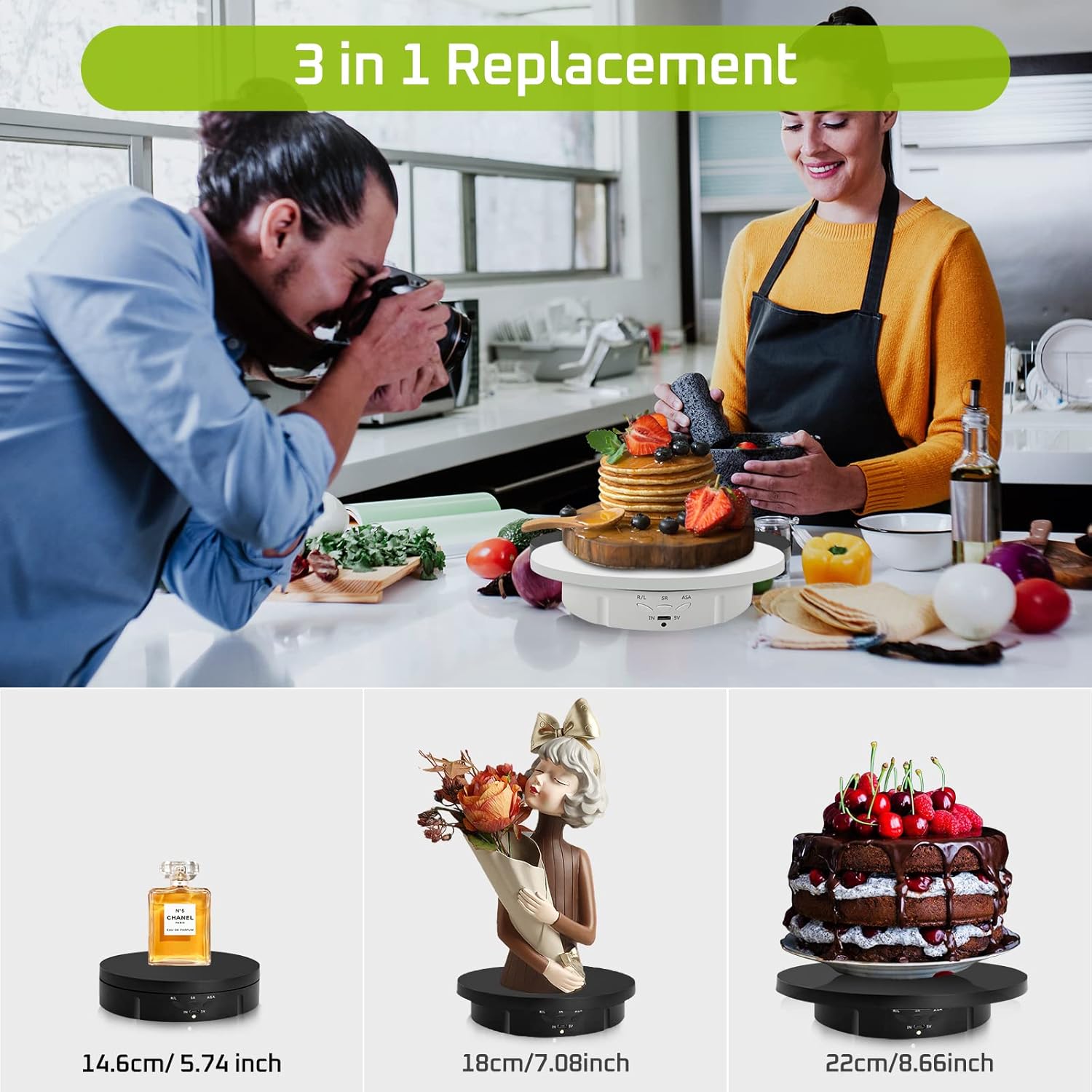 แท่นหมุนโชว์สินค้าแบบมอเตอร์ 3 - Modern Electronics Gadgets บทวิจารณ์และราคา