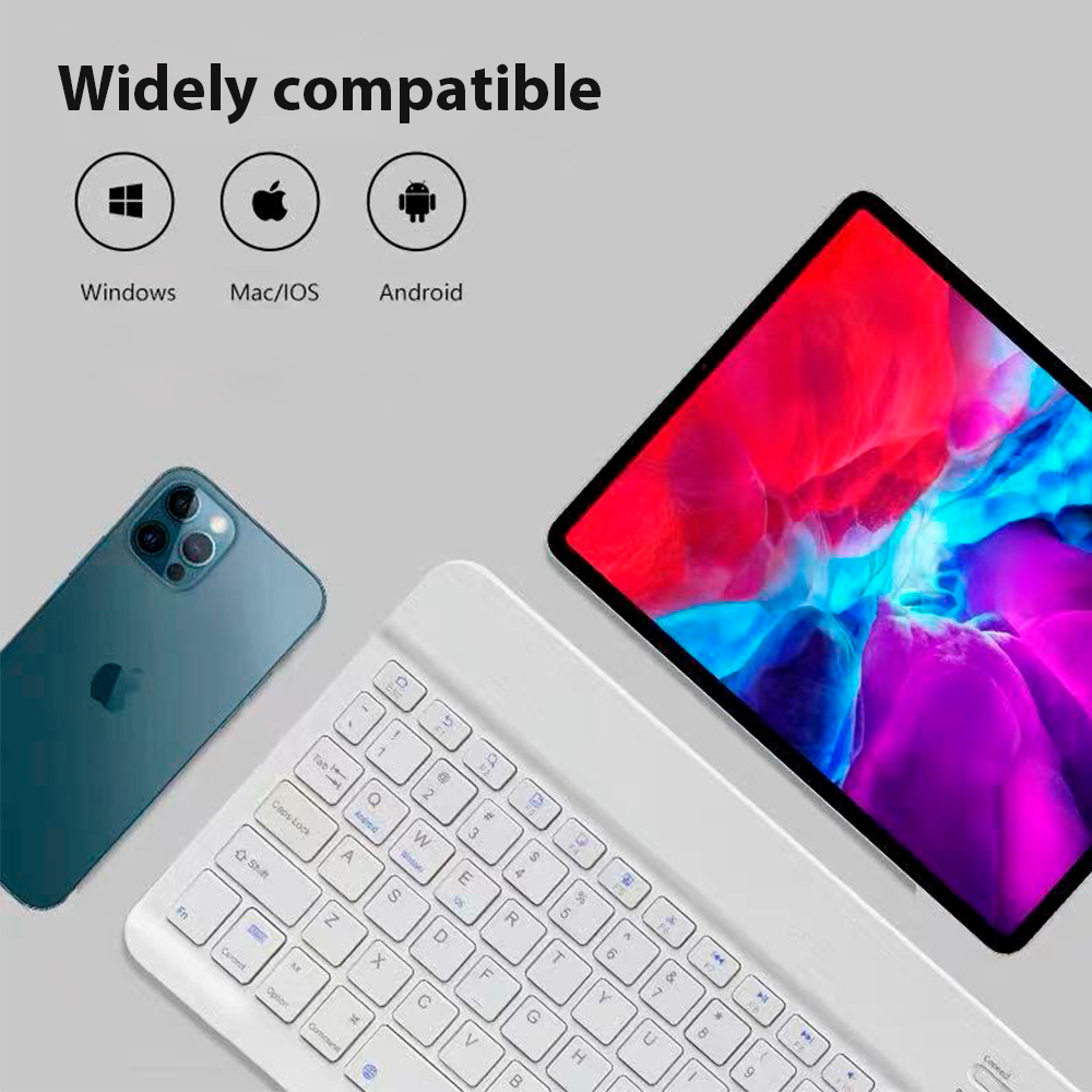 คีย์บอร์ดไร้สาย Bluetooth โทรศ - Wireless Keyboard Mini บทวิจารณ์และราคา