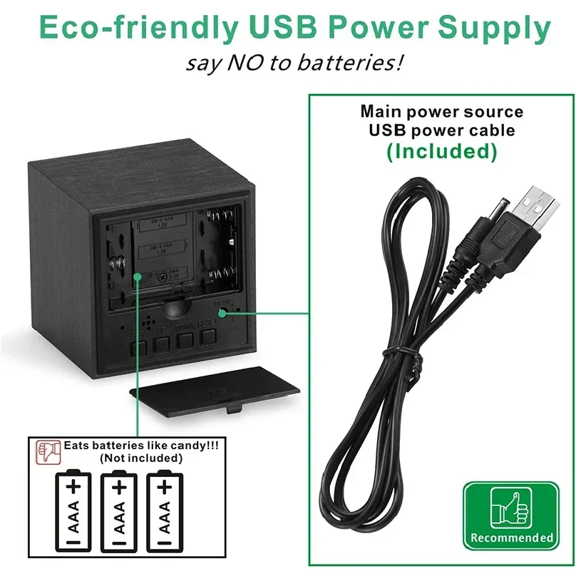 นาฬิกาปลุกดิจิตอลไม้ พร้อมฟังก - Modern Electronics Gadgets บทวิจารณ์และราคา